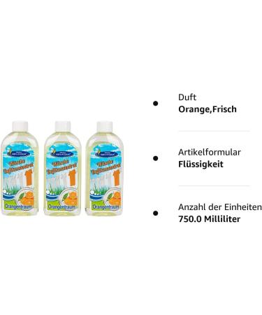 AQUA CLEAN Orange Dream Laundry Fragrance Concentrate 3x250ml | Fresh & Long-lasting Scent for International Shipping - Buy Online on GoSupps.com