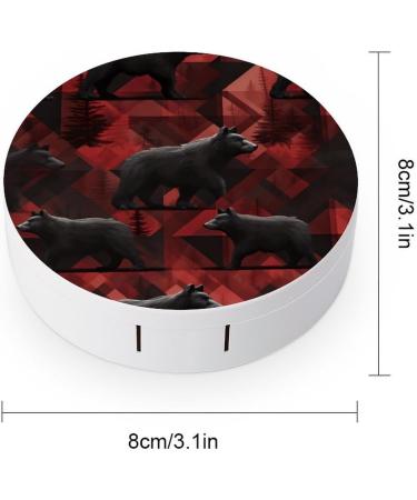 Wild Animal Bear Contact Lens Travel Kit | Cute Portable Case with Mirror for Outdoor Use - Buy Online on GoSupps.com
