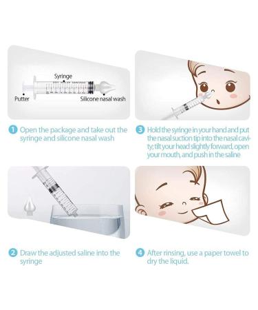 Mr Isata Portable Baby Nasal Aspirator 2PCS Set - Silicone Nasal Irrigator Syringe for Nose Cleaning - Buy Online on GoSupps.com
