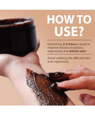 Milaganics 100% Natural Robusta Coffee Face and Body Scrub with Brown Sugar - Exfoliating for Women - 10oz - Buy Online on GoSupps.com