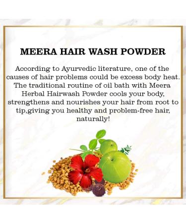 Meera Herbal Hairwash Powder With 7 Natural Herbs - 120g - Buy Online on GoSupps.com