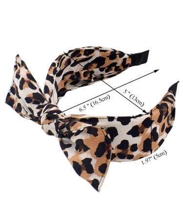 BEGOOD PU and Leopard Print Wide Headbands - Fashionable Hair Accessories for Women | 2Pcs Set - Buy Online on GoSupps.com