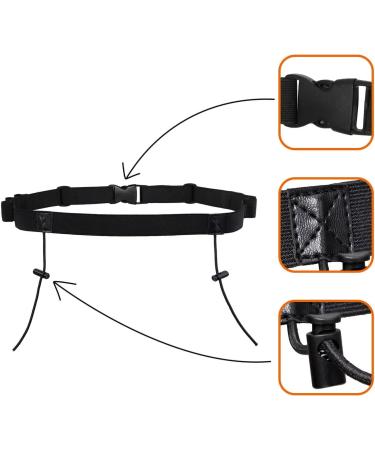 Mapo Start Number Tape - Elastic Running Belt with Sliding Cord for Races | Durable Black Number Belt for International Shipping - Buy Online on GoSupps.com