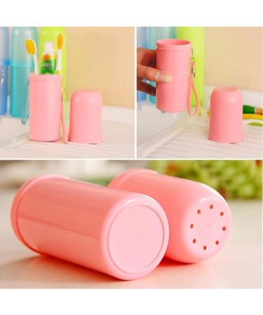 Digjobk Portable Toothbrush Cup - Colorful Travel Accessory Holder for Toothbrush & Toothpaste - Blue Bathroom Organizer - Buy Online on GoSupps.com