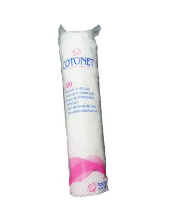 120 cotton pads 100% cotton make-up removal Cotonet