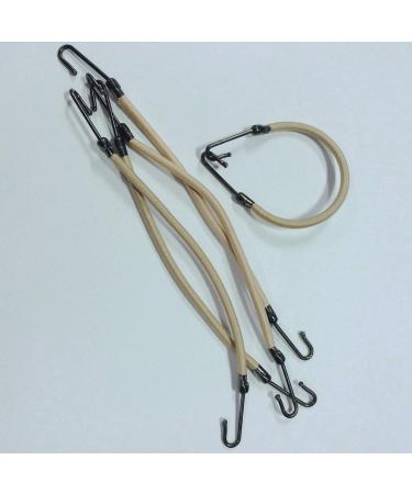 Minkissy 20PCS Ponytail Hooks - Elastic Rubber Hair Bands & Bungee Cords for Women & Girls (Apricot Beige 12.5cm) - Perfect Hair Tie Ropes - Buy Online on GoSupps.com