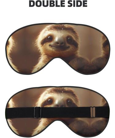 SSIMOO Adorable Sloth Sleep Mask - Adjustable Breathable Eye Mask for Comfortable Sleep | International Shipping Available - Buy Online on GoSupps.com