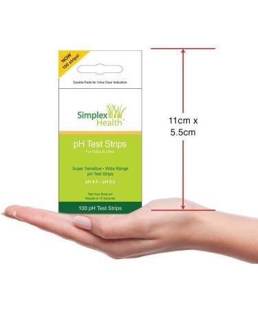 SimplexHealth pH Test Strips (100 pcs) - Track Your Acid-Base Balance in Urine & Saliva - International Shipping Available - Buy Online on GoSupps.com