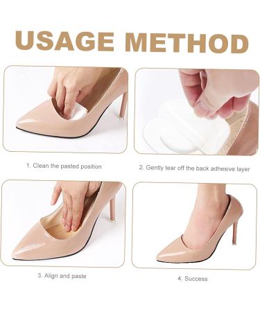 4 Pairs Forefoot Half Size Gel Insoles for Women - Metatarsal Cushion Pads Non-Slip High Heel Foot Pads - Transparent 8.5x6.7cm - Buy Online on GoSupps.com