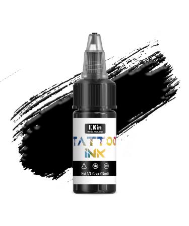 INKin INKin Black Tattoo Ink 15ml - Professional accessory for nourishing and shading - Permanent black ink for tattoo artists