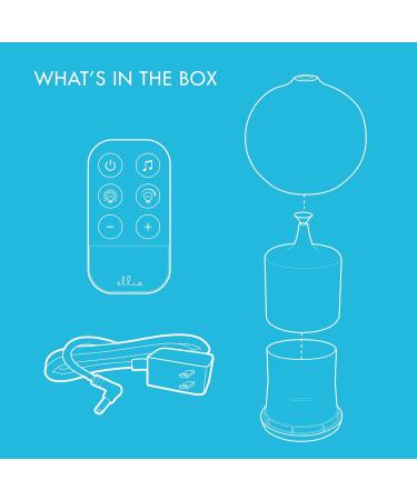 Ellia Adore Aroma Diffuser Ultrasonic Humidifier with Remote LED Lights Soothing Sounds & Aromatherapy for Yoga Bedroom Spa & More - Buy Online on GoSupps.com
