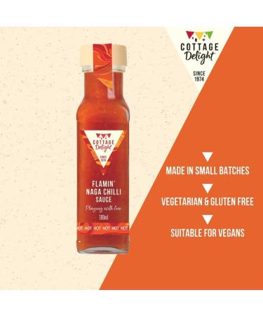 Cottage Delight - Flamin Naga Chilli Sauce - 100ml Orange - Buy Online on GoSupps.com