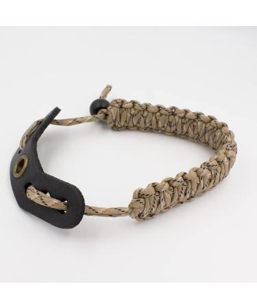 Bow Wrist Sling, 550 Paracord Strap Comfortable on Hand, Fit Compound Bow & Recurve Desert Camo