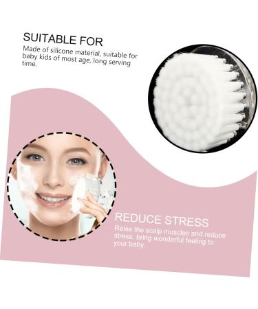 Angoily Cleansing Brush Face Scrub Brush Exfoliating Body Scrub Silicone Facial Brush Manual Brush Face Cleaning Brush Cleaning Electric Scrub Brush Deep Pore Daily Pores Pp White Crystal - Buy Online on GoSupps.com