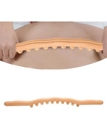 Verdant Touch Massage Roller - Wooden Scraper & Gua Sha Therapy Stick 25cm Hand Polished Natural Wood - Buy Online on GoSupps.com