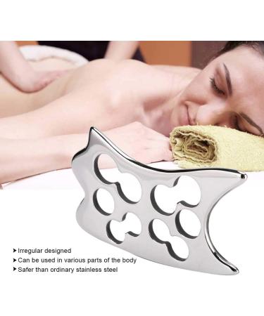 Verdant Touch Gua Sha Board - 304 Stainless Steel Body Massage Tool for Health & Acupuncture | International Shipping - Buy Online on GoSupps.com