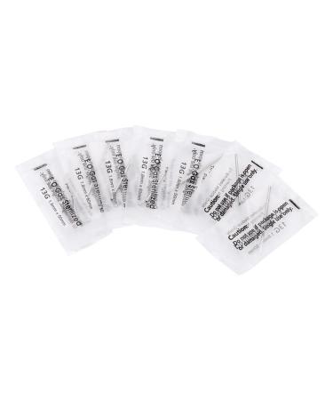100 pcs Body Piercing Needles, 13G Stainless Steel Sterile Disposable Ear Nose Navel Nipple Lip Piercing Needles for Ear Nose Navel Belly Tongue Lip Piercing (13G)