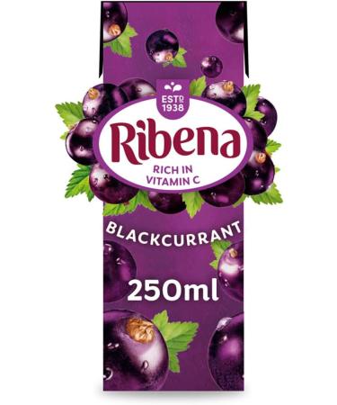 Ribena Blackcurrant Flavour Fruit Juice 24x 250ml Real Fruit | Rich In Vitamin C | No Artificial Colours or Flavours | Ready To Drink Boxed Treatz - Buy Online on GoSupps.com