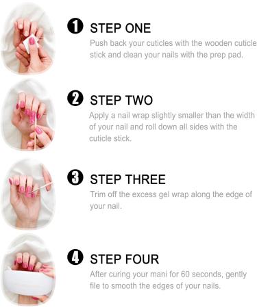 Semi Cured Gel Nail Strips - 20 pcs Salon-Quality Manicure Set in Snowflake Design - Buy Online on GoSupps.com