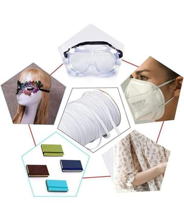 Healeved 3-St Elastic Coil Cord - Adjustable Bouncy Band Mask Replacement Straps | 3pcs White 7312x0.3cm for Face Masks - Buy Online on GoSupps.com