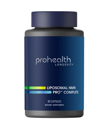 ProHealth Longevity Liposomal NMN Pro Complete (90 Capsules) - Liposomal Uthever NMN, Trans-Resveratrol, TMG 90 Count (Pack of 1)