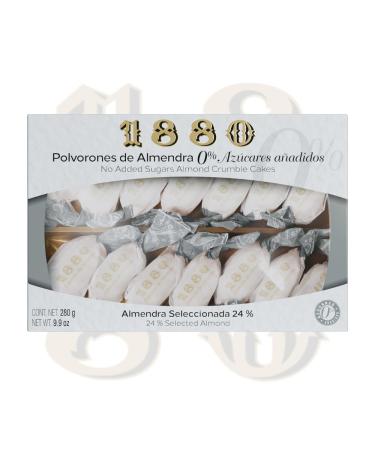 1880 - Handmade Polvorones 0% added sugar supreme quality typical Christmas delicacy handmade recipe individual packaging