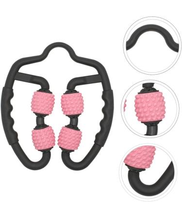 Healeved Multifunctional Foam Roller Massage Device 4-Wheel Muscle Roller for Leg & Forearm Massage | Myofascial Fitness Tool in Pink (26x24cm) - Buy Online on GoSupps.com