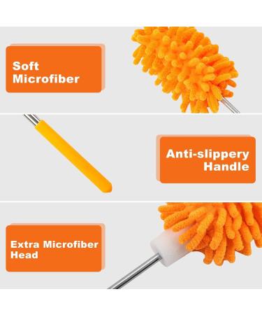 FCSHFC Chenille Feather Duster Anti-Static Dusters for Cleaning Extendable Bendable Washable Mini Dusters for Car Computer Fan Furniture(Gray) - Buy Online on GoSupps.com