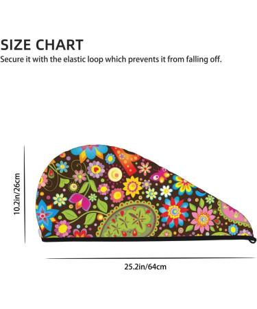 Shop Hippie Peace Love Microfiber Hair Towel - Soft Absorbent Quick Dry Wrap for Long Curly & Thick Hair - Buy Online on GoSupps.com