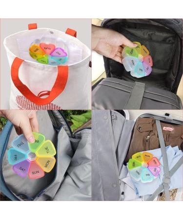 Weekly Pill Organizer - 7 Day Medicine Holder & Travel Case | Colorful 1PCS - International Shipping Available - Buy Online on GoSupps.com