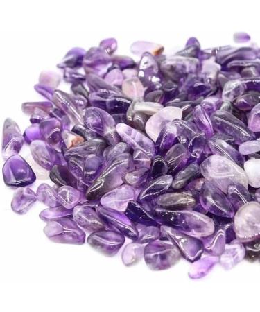 200g Natural Polished Amethyst raw Rough Tumble Stone Crystal Gravel 7mm-12mm for Decoration Can be Used for Home Office Decoration - Buy Online on GoSupps.com