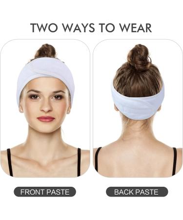 KinHwa 3 Pack Spa Facial Headband Makeup Hair Band Women Skincare Adjustable Microfibre Headband for Washing Face Sports Yoga White White 3 Count (Pack of 1) - Buy Online on GoSupps.com