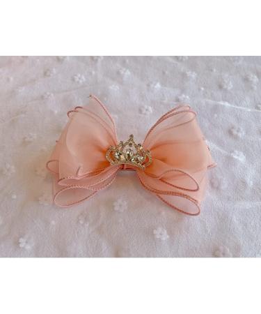 FEIFEI'S BOW Princess Chiffon Diamond Crown Unicorn Hair Clip for Baby Girls - Pale Pink - Buy Online on GoSupps.com