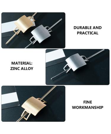 Lurrose Metal Hair Stock Pin Set - 2 Pieces Alloy Hair Claw Clips & Cuffs for Weddings & Hairdressers - Durable Boar Clip Holders - Buy Online on GoSupps.com