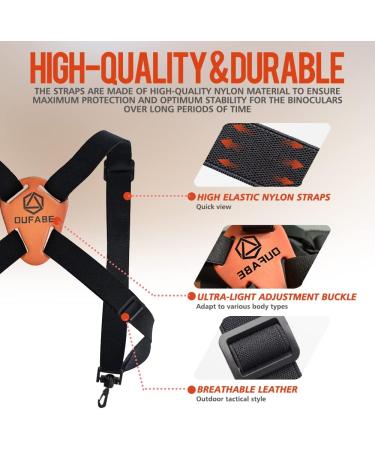 OUFABE Adjustable Deluxe Binocular Harness Strap for Hunting - Cross Binocular Straps for Carrying Binoculars, Cameras, Rangefinders - Buy Online on GoSupps.com
