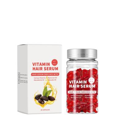 Capsules de s rum capillaire faciles utiliser - S rum vitamin quotidien pour des cheveux brillants et lisses adapt tous les types de cheveux 30 capsules faciles transporter.