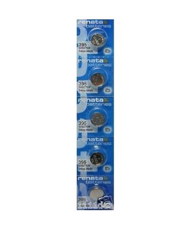 Strip of 5 Genuine Fresh Renata 395 SR927SW Swiss Made Silver 1.55v Batteries