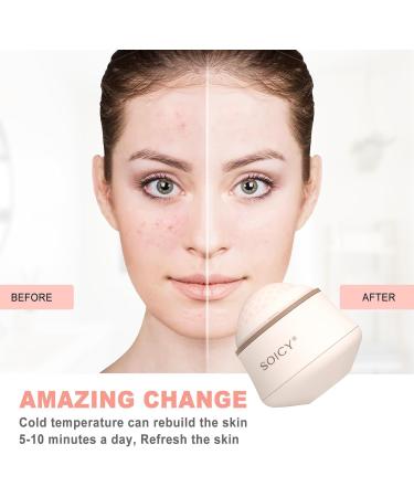 OPENDGO Facial Ice Roller 360 Rotating Massager Roller Ball Cooling Face Ice Roller for Reduce Puffiness and Relief Migraine Pain Ice Face Eye Massage Roller Skin Care Tools S50-pink - Buy Online on GoSupps.com
