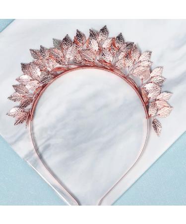 Lurrose Greek Goddess Headband Bridal Leaf Tiara Headband Leaf Vine Hair Hoop Vinatge Branch Hairband for Greek Costume Wedding Bridal Headpieces Rose Gold 18.5x12.5cm Rose Gold - Buy Online on GoSupps.com