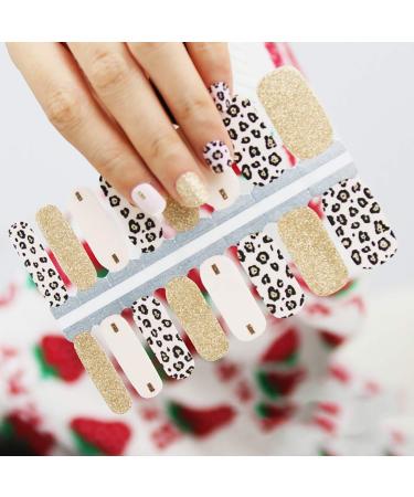 SILPECWEE Cheetah Print Nail Polish Stickers - 5 Sheets + Nail File | Manicure Kit - Buy Online on GoSupps.com