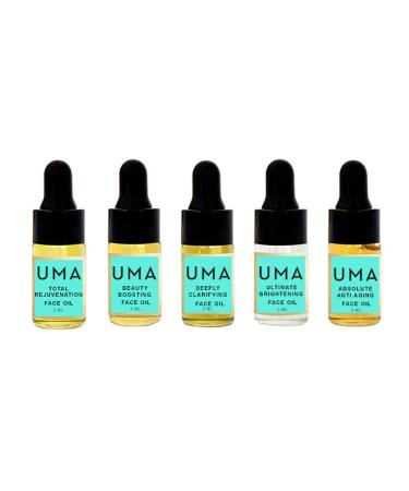 Uma Face Oil Trial Kit - Anti-Aging Moisturizing & Brightening for Dark Spots & Redness | Premium Skincare (5ml Bottles - Buy Online on GoSupps.com