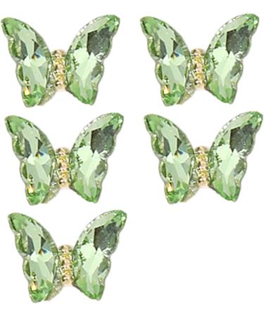 1Bag Butterfly Rhinestones 3D Fashionable Craft Accessories Embellishment For Decoration Green H098 - Buy Online on GoSupps.com