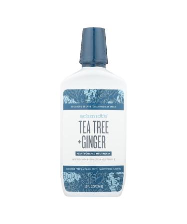 Schmidt's Deodorant, Mouthwash Tee Tree Ginger, 16 Fl Oz