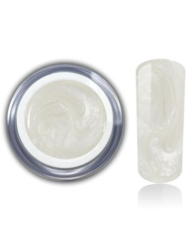 Color gel metallic white UV LED nail gel studio quality Color Gel RM Beautynails 1 pack (1x 5ml) 01-White