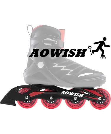 AOWISH 80mm Inline Skate Wheels 4-Pack - Outdoor Asphalt Formula 85A Replacement Wheels with ABEC-9 Bearings and Spacers (Red) - Buy Online on GoSupps.com