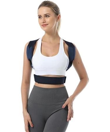 Men Women Posture Corrector Back Support Belt Clavicle Spine Lumbar Brace Corset Posture Correction Stop Slouching Back Trainer-Medium_Black (Black M) lofty ambition - Buy Online on GoSupps.com
