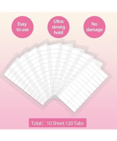 Hair Extension Tape | 120 Tabs Double Sided Replacement | No Shine Hold | 4-6 Weeks | 10 Sheets Total | Premium Hair Extensions Tape - Buy Online on GoSupps.com