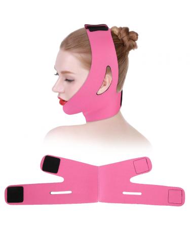Face Slimming Bandage Face Slimming Belt Face Slimming Belt  Bandage Belt Mask Face-Lift Double Chin Skin Strap Pink