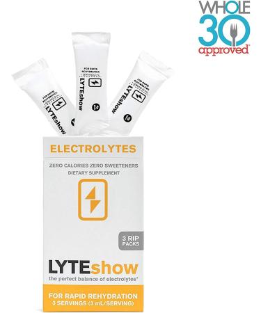 LyteShow Sugar-Free Electrolyte Supplement - 30 Single Servings - Keto Friendly - Zinc & Magnesium for Rapid Rehydration & Energy - Vegan 30 Count - Buy Online on GoSupps.com