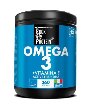 Omega 3 Dha Epa 360 Capsules Fish Oil 2000mg Per Dose Fish Oil 360mg EPA 240mg DHA (2 Per Day) Dietary Supplement Omega3 Concentrated In Essential Fatty Acids Rock The Protein